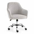 Bürostuhl Stoff Grau mit Chromfuß Höhenverstellbar